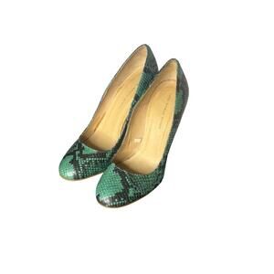 Zara~Python Green Heels~Size US 9